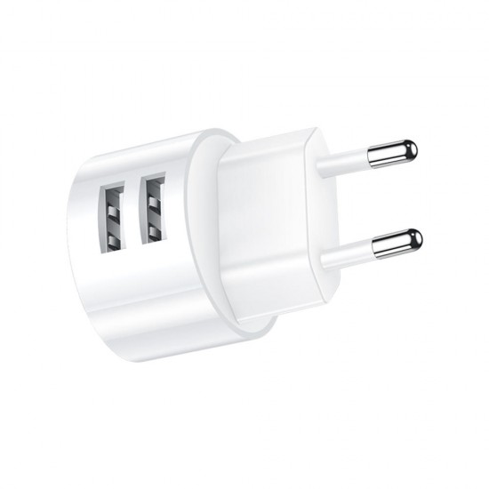 2.1A Dual USB Port Fast Charging EU Plug Travel Charger Adapter For iPhone X XS Oneplus 7 XIAOMI MI8 MI9 S10 S10+