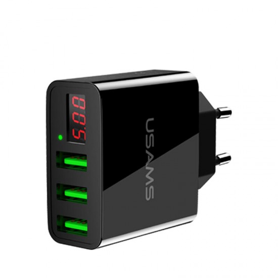 US-CC035 3A 3 USB Ports EU Plug Travel Wall Charger For iPhoneX 8/8Plus Samsung S9 S8 Xiaomi 6