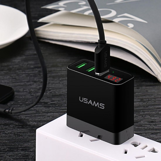 US-CC035 3A 3 USB Ports EU Plug Travel Wall Charger For iPhoneX 8/8Plus Samsung S9 S8 Xiaomi 6 US-CC035 3A 3 USB Ports EU Plug Travel Wall Charger For iPhoneX 8/8Plus Samsung S9 S8 Xiaomi 6