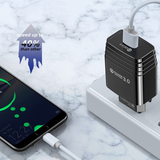 18W USB Charger QC3.0 Fast Charging Wall Charger Adapter For iPhone XS 11Pro MI10 Note 9S 18W USB Charger QC3.0 Fast Charging Wall Charger Adapter For iPhone XS 11Pro MI10 Note 9S