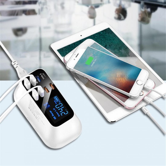 40W 8A QC3.0 LCD Display Voltage & Current Real-Time Monitoring 8-Port EU Plug US Plug USB Charger Docking Station for Tablet for Samsung S10 for iPhone 11 Pro Max 40W 8A QC3.0 LCD Display Voltage & Current Real-Time Monitoring 8-Port EU Plug US Plug USB Charger Docking Station for Tablet for Samsung S10 for iPhone 11 Pro Max