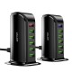 5 Ports USB Charger Desktop Charging Station QC3.0 Fast Charging LED Digital Display EU UK US Plug Adapter For iPhone 11 SE 2020 For Samsung Galaxy S20 Note 9s 5 Ports USB Charger Desktop Charging Station QC3.0 Fast Charging LED Digital Display EU UK US Plug Adapter For iPhone 11 SE 2020 For Samsung Galaxy S20 Note 9s