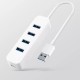 4 Ports USB3.0 Hub with Stand-by Power Supply Interface USB Hub Charger Extender Extension Connector Adapter for Mobile Phone Tablet Computer