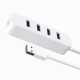 4 Ports USB3.0 Hub with Stand-by Power Supply Interface USB Hub Charger Extender Extension Connector Adapter for Mobile Phone Tablet Computer