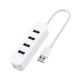 4 Ports USB3.0 Hub with Stand-by Power Supply Interface USB Hub Charger Extender Extension Connector Adapter for Mobile Phone Tablet Computer