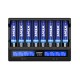 VC8 8-Channel 21700 LED Smart Charger with LCD Screen For Li-ion NiMH Batteries VC8 8-Channel 21700 LED Smart Charger with LCD Screen For Li-ion NiMH Batteries