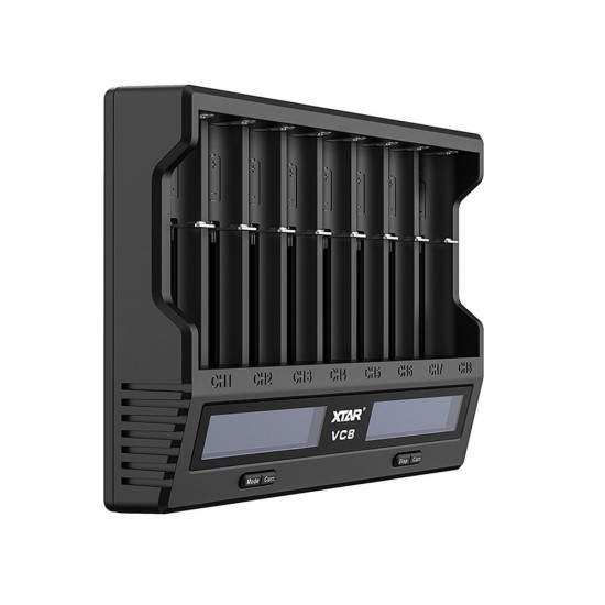 VC8 8-Channel 21700 LED Smart Charger with LCD Screen For Li-ion NiMH Batteries VC8 8-Channel 21700 LED Smart Charger with LCD Screen For Li-ion NiMH Batteries