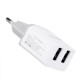 Mini Portable EU 2.1A Dual USB Fast Travel Charger with Micro USB Cable for Xiaomi Huawei
