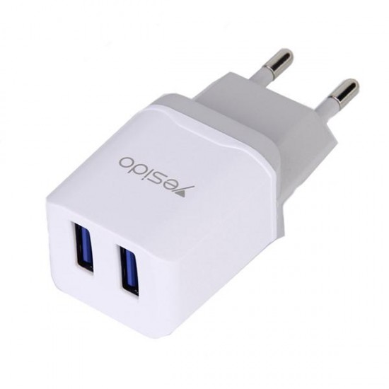 Mini Portable EU 2.1A Dual USB Fast Travel Charger with Micro USB Cable for Xiaomi Huawei