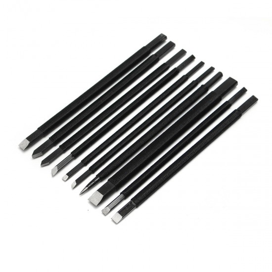 10Pcs Steel Chisel Set Stone Wood Carving Artist Woodworkers Tool