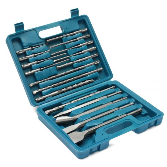 17 in 1 Drill Bits Chisel SDS Plus Rotary Hammer Bits Set For Bosch Hilti Plus