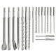 17 in 1 Drill Bits Chisel SDS Plus Rotary Hammer Bits Set For Bosch Hilti Plus