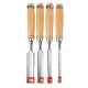 4Pcs Wood Carving Roughing Hand Chisel Tool Kit Set Working Professional Gouges