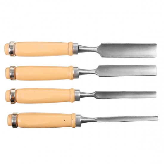 4Pcs Wood Carving Roughing Hand Chisel Tool Kit Set Working Professional Gouges