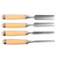 4Pcs Wood Carving Roughing Hand Chisel Tool Kit Set Working Professional Gouges
