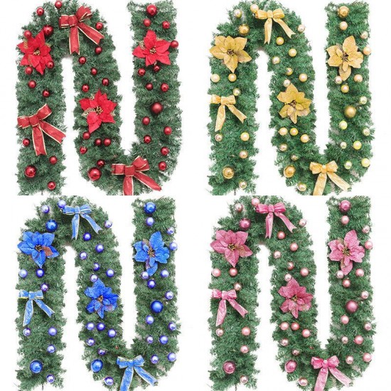 2.7m Christmas Tree Wreath Door Hanging Garland Window Ornament Xmas Party Decor Christmas Decoration