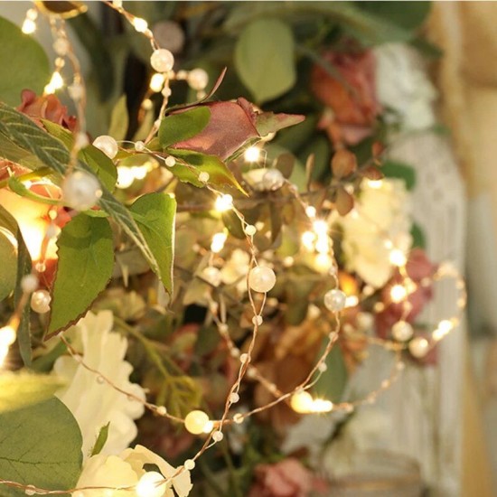 2M/3M/4M Pearl String Light LED Fairy String Lights Christmas Decoration Bar Table Decoration Lights Wedding Table Lamp String 2M/3M/4M Pearl String Light LED Fairy String Lights Christmas Decoration Bar Table Decoration Lights Wedding Table Lamp String