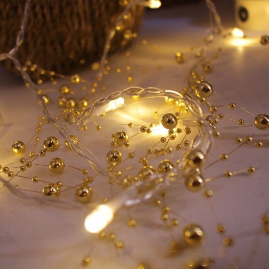 2M/3M/4M Pearl String Light LED Fairy String Lights Christmas Decoration Bar Table Decoration Lights Wedding Table Lamp String 2M/3M/4M Pearl String Light LED Fairy String Lights Christmas Decoration Bar Table Decoration Lights Wedding Table Lamp String