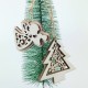 2Pcs Natural Wood Christmas Tree Pendants Hanging Ornaments Crafts Gifts Xmas New Year Party Decor Home Decoration