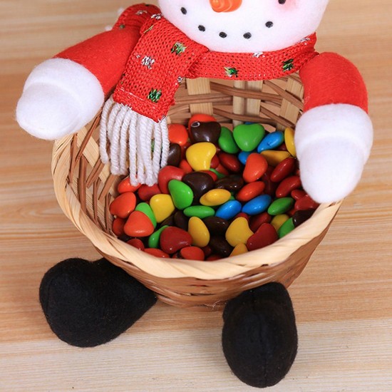 5 Types Christmas Candy Storage Basket Santa Claus Home Decorations Ornaments