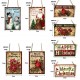 Christmas Door Hanging Painting Board Sata Claus Snowman Merry Christmas DIY House Wall Decor Party Supplies