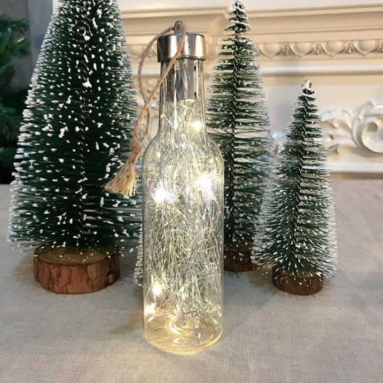 Christmas Hanging Ball Bottle Transparent LED Luminous Night Light Bottle Hanging Pendant Christmas Tree Decor Fairy Lights New Year Christmas Decorations