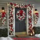 Christmas Wreath Set Xmas Decorations Outdoor Signs Home Garden Office Porch Front Door Hanging Garland