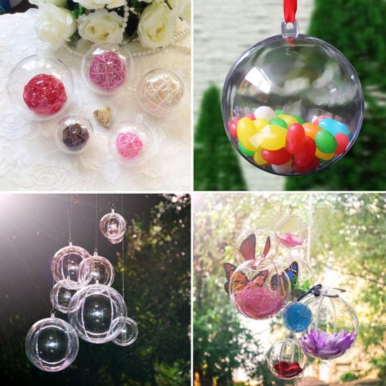 DIY Clear Plastic Bath Bomb Mold with Christmas Ball Decorations 4/5/6/7/8m