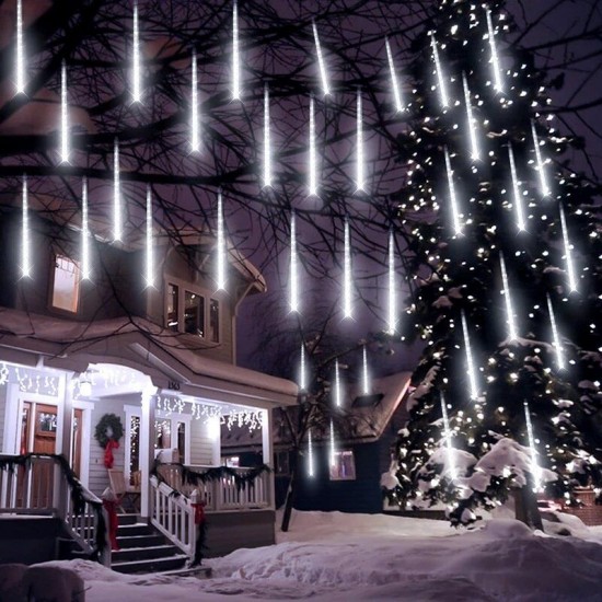 LED Meteor Shower String Lights Outdoor Waterproof Christmas Fairy Decoration Lights For Garden Street Patio Xmas Tree