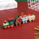 Wooden Christmas Train Ornament Christmas Decoration For Home Santa Claus Gift