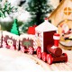 Wooden Christmas Train Ornament Christmas Decoration For Home Santa Claus Gift
