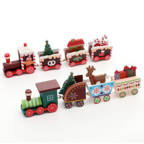 Wooden Christmas Train Ornament Christmas Decoration For Home Santa Claus Gift Wooden Christmas Train Ornament Christmas Decoration For Home Santa Claus Gift