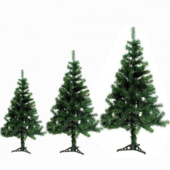 1.2/1.5/1.8m Artificial Christmas Tree PVC Pine Needle Encrypted Mini Tree With Solid Stand Holiday Festival Decoration Green