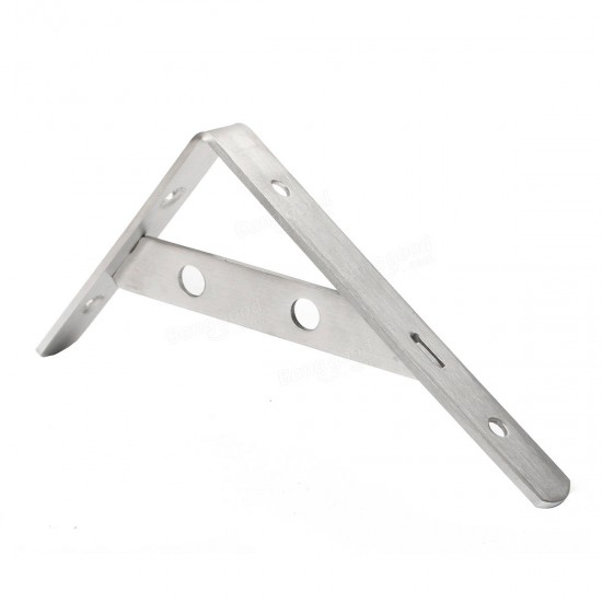 1 Pair 6-12 Inch Stainless Steel Wall Shelf Mount Brackets L Shaped Right Angle Braces