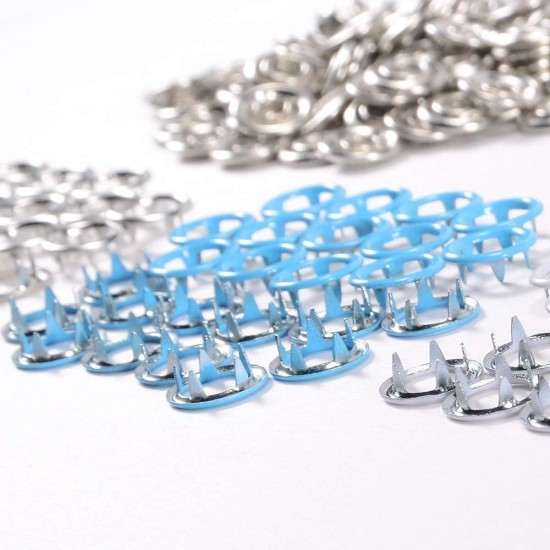 100Sets Handmade Sewing Sliver Metal Prong Snap Buttons Press Studs Fasteners Baby Romper Buckle Button For Clothes Sew 9.5mm 100Sets Handmade Sewing Sliver Metal Prong Snap Buttons Press Studs Fasteners Baby Romper Buckle Button For Clothes Sew 9.5mm