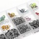 150 Sets 15 Colors of Hollow Five Claws of Box Set Total Buttons Metal Sewing Press Studs Snap Fastener DIY Clothes Craft 9.5mm