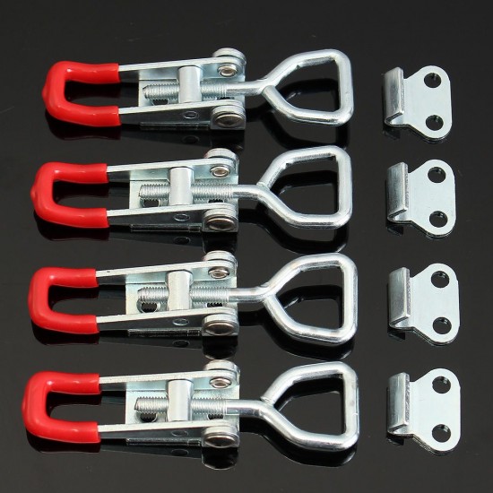 4Pcs Toggle Galvanized Iron Latch Catches Hasp for Case Box Chest Trunk 4Pcs Toggle Galvanized Iron Latch Catches Hasp for Case Box Chest Trunk