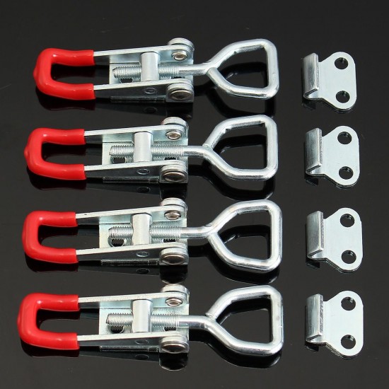 4Pcs Toggle Galvanized Iron Latch Catches Hasp for Case Box Chest Trunk