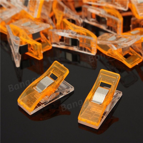 50pcs 27x10x15mm Plastic Paper Clips Elliot Folder Clamps