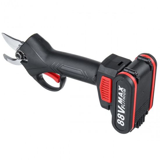 88V Cordless Electric Pruning Shears Secateur Garden Branch Cutter + 2 Battery