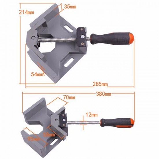 90Degree Right Angle Single-handle Aluminum Rectangular Carbide Woodworking Vise 90Degree Right Angle Single-handle Aluminum Rectangular Carbide Woodworking Vise
