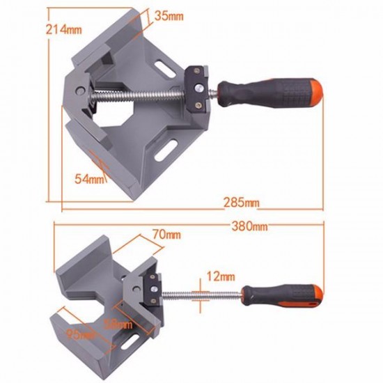 90Degree Right Angle Single-handle Aluminum Rectangular Carbide Woodworking Vise