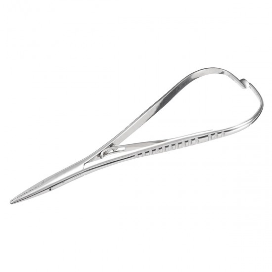 Dental Stainless Steel Needle Holder Pliers 14cm Forceps Orthodontic Dentist Tweezers