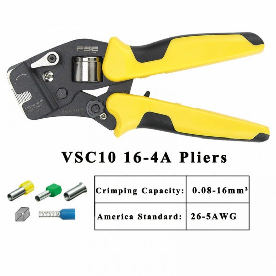 HSC10 16-4A Mini-type Self-adjustable Crimping Pliers Multi Tool Casing Type Special Clamp 0.25-16mm VSC10 16-4a Crimping Tools