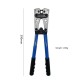HX-50B Cable Crimper Cable Lug Crimping Tool Wire Crimper Hand Ratchet Terminal Crimp Pliers For 6-50mm2 Cable Tools