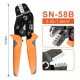 SN-58b 6.3/ 4.8/2.8 Plug Spring Crimping Tool Ratchet Terminal 0.25-1.5mm Crimping Tool Cold-pressing Bare Terminal Clamp