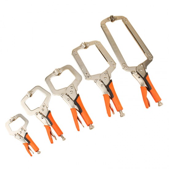 MC-010102 C Type D-type Crimping Pliers Square Mouth Rubber Handle Wood Working Fast Pliers