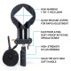 Multifunction Blet Clamp Strap With 90 Degree Right Angle Clip Quick Adjustable Photo Frame Barrel etc.Band Clamp With Box