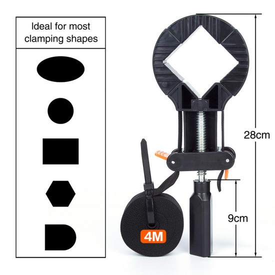 Multifunction Blet Clamp Strap With 90 Degree Right Angle Clip Quick Adjustable Photo Frame Barrel etc.Band Clamp With Box