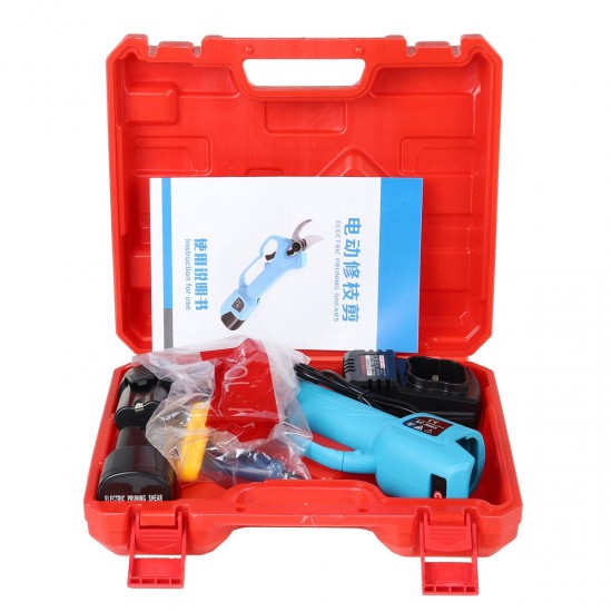 US Plug 2 Batteries Rechargeable Electric Pruning Scissors Branch Cutter Garden Tool US Plug 2 Batteries Rechargeable Electric Pruning Scissors Branch Cutter Garden Tool